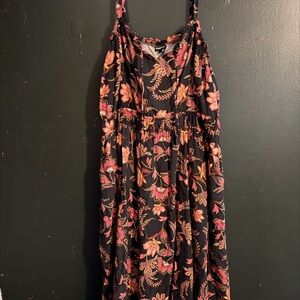 Torrid Black and Pink Floral Top